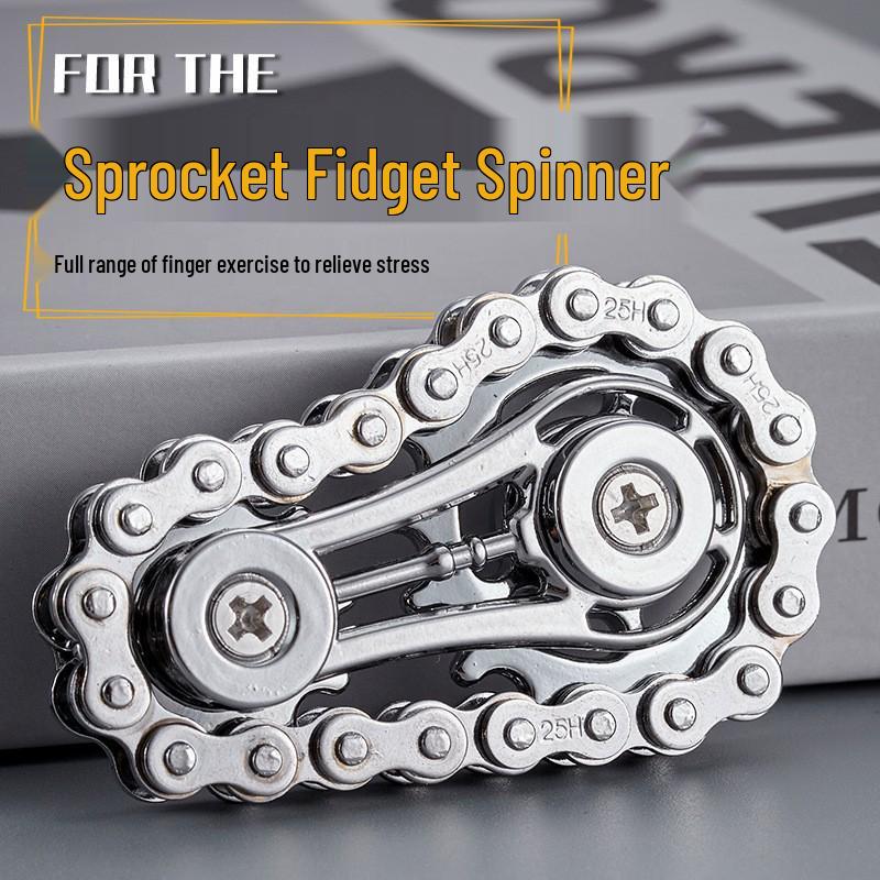 Decompression Gear Chain Spinner: Adult Boredom Reliever and Flywheel Toy