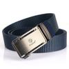 New Men'S Commuting Belt With Automatic Buckle Nylon Waistband, Outdoor Leisure Versatile Double-Layer Thick Belt