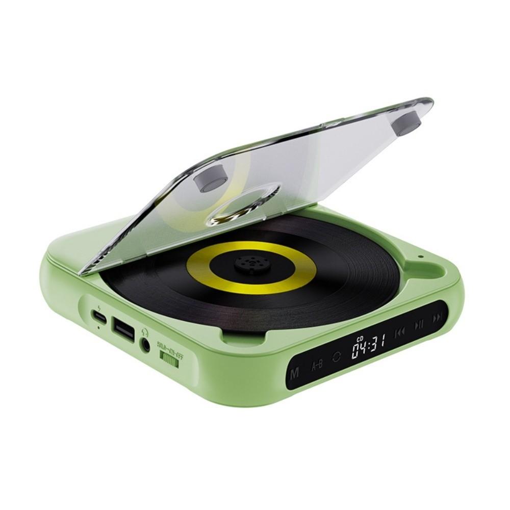 Wireless Bluetooth CD Player LCD Screen Rechargeable CD Player  for Travel, Home, Car