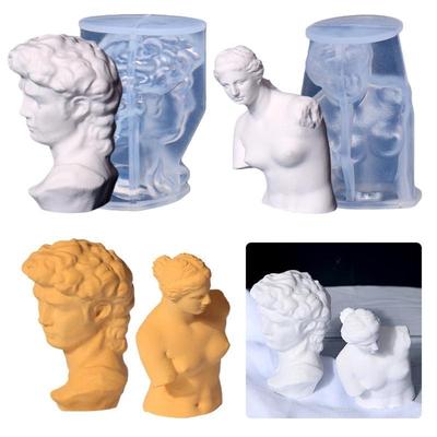 652F Bastelform DIY Tonform Harzguss Silikonform Leicht zu entformen für Kerzen Gips Bastelornamente Harzguss