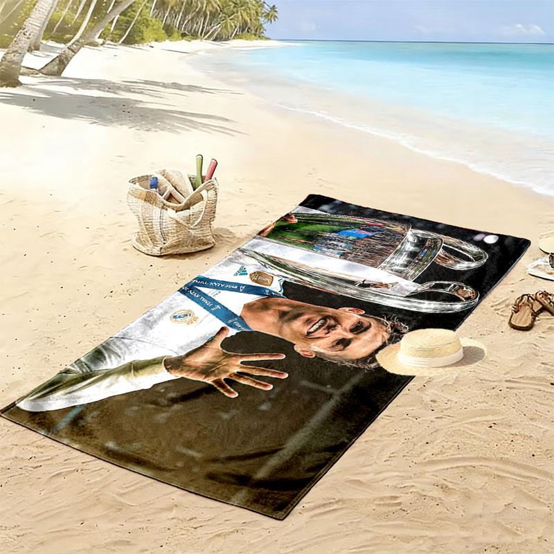 Asciugamano da Spiaggia con Stampa CR7, Asciugamano Grande Morbido ad Asciugatura Rapida per Spiaggia Campeggio Nuoto