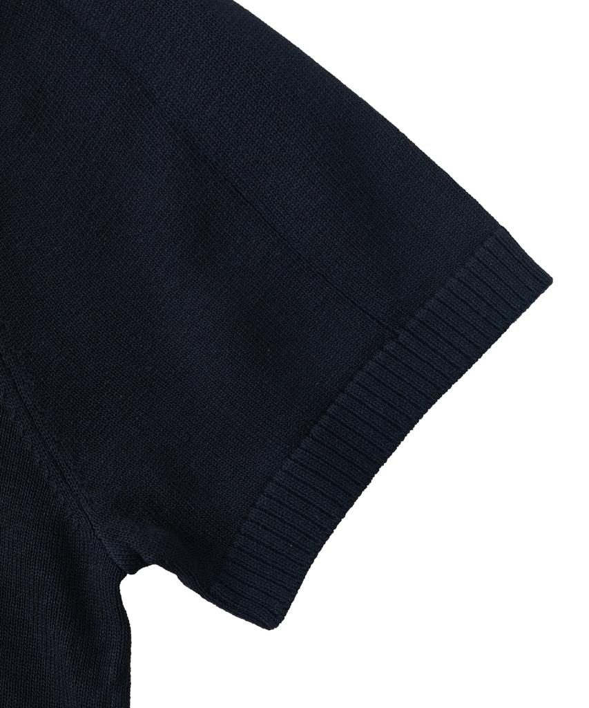 ANALOG MOOD Sepia Drop Short Sleeve Knit (Navy)