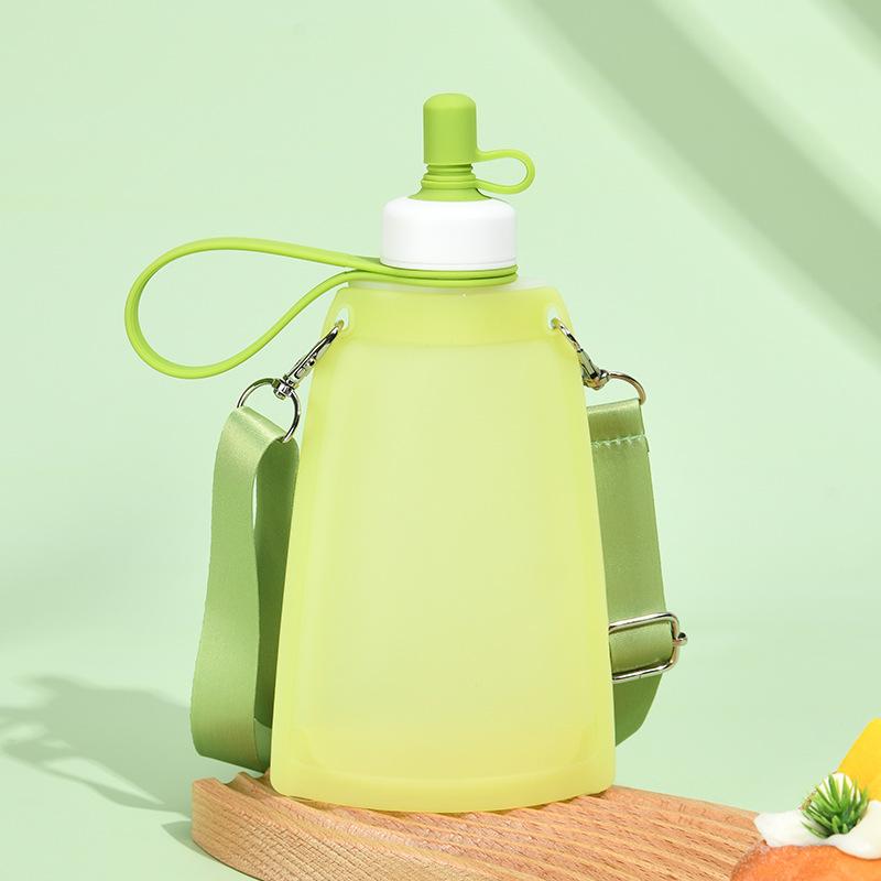 Children's Food Grade Folding Outdoor Student Sports Anti-choke Portable Water Cup
