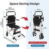 Aluminum Evacuation Chair Emergency Rescue Portable Stretcher Folding Design Retractable Handles 396 Lbs Load Capacity