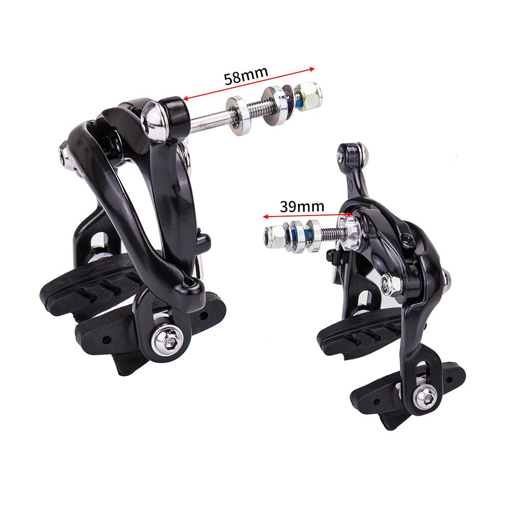 ZTTO Bike Brake Caliper Brake Lever Set Line PullingAluminum Alloy C Brake Shoes Caliper For Folding Bike Cycling Bicycle