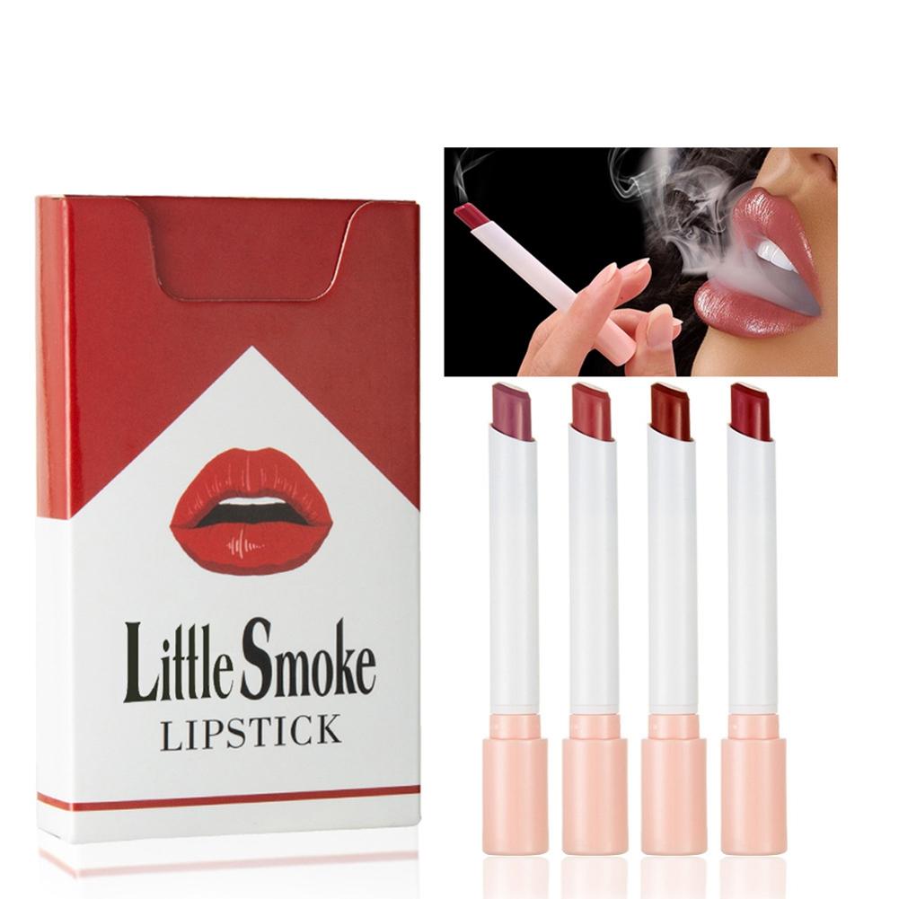 4pcs Matte Lipstick Longlasting Lip Gloss Smooth Waterproof Lip Makeup CosmeticSet A