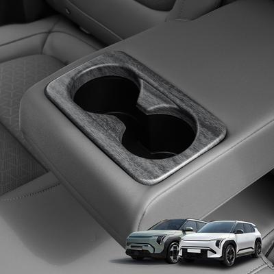 Carbon/Wood Style Car Interior Accessories Seat Cup Holder Cover Frame Trim ABS Material For Stinger/Seltos/K3/SG2/EV3 LHD RHD