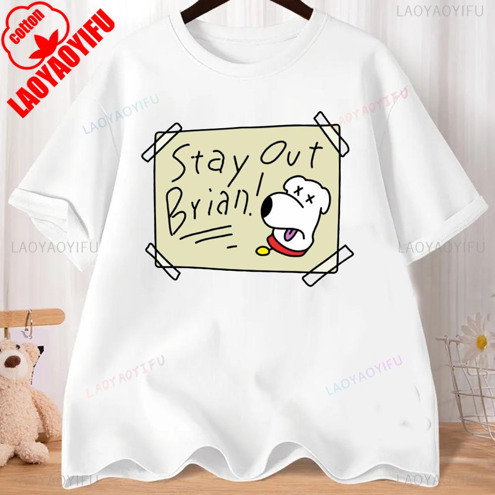 FMILY GUY Stewie Tattoo Brian Cartoon FMILY GUY Bedrucktes T-Shirt für Fitnesstraining, Joggen und Outdoor-Aktivitäten