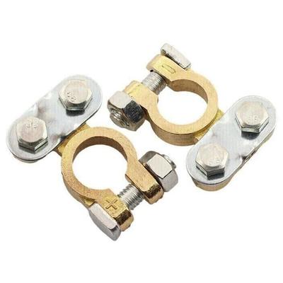 2x 12V Battery Terminal Screw Type Connector Brass Aluminium Leisure Clamps For Car Truck Van Lorry Caravan Campervan Accessory