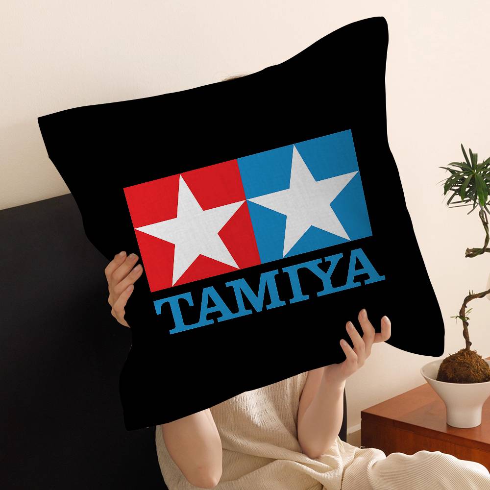 T-Tamiya Logo Pillowcase Toon Gift Cushion Cover Bedroom Home Sofa Chair Seat Decor Pillow Case