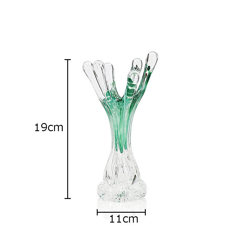 

Creative Green Glass Vase Artificial Flower Decorative Floral Vase Desk Decoration Flowers Arrangement Room Aesthetic Decor