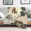 Antique Japanese Woodblock Watercolor Cat Print Throw Blanket Soft Warm Blanket Gift for Men Women Adults