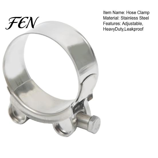 Rust-proof Hose Clamp Stainless Steel Clamp, Adjustable Heavy Duty Clip, Leakproof Metal for Automotive, Plumbing, Garden Connection Self Adjusting