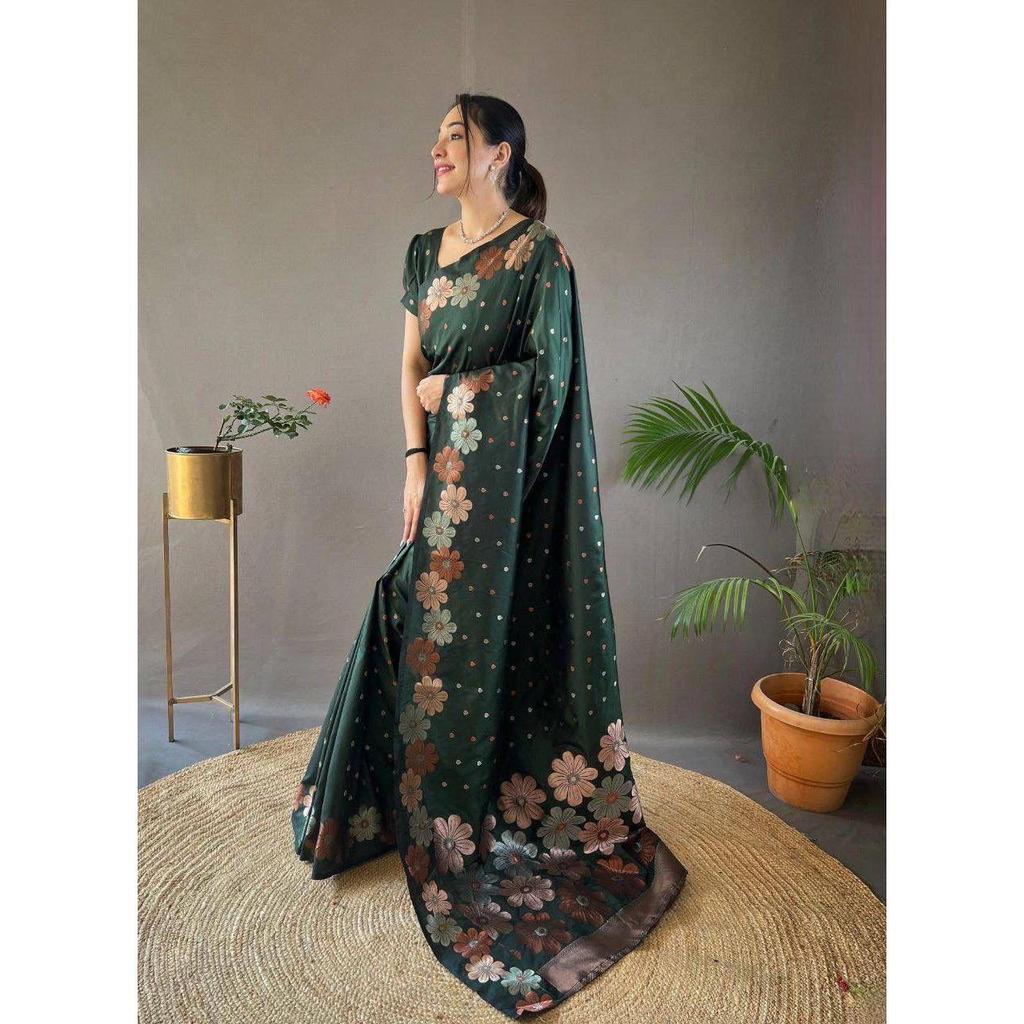 This Beautiful Saree Is Elegantly Decorated with Gorgeous Solid Jacquard Weave That Gives a Perfect Look To the Outfit.