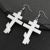 Hip Hop Stainless Steel Orthodox Hoop Earrings for Women Faith Christ Amulet Dangle Earring Classic Religious Jewelry Gifts 8449