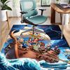 Tappeto con Motivo One Piece, Tappetino da Interno/Esterno, per Picnic, Sala Giochi, Camera da Letto, Ufficio, Soggiorno, Tappeto Arredamento Casa, Regalo di Compleanno