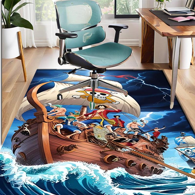 Tappeto con Motivo One Piece, Tappetino da Interno/Esterno, per Picnic, Sala Giochi, Camera da Letto, Ufficio, Soggiorno, Tappeto Arredamento Casa, Regalo di Compleanno