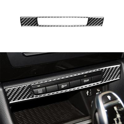Dekorační kryt tlačítka středové konzole auta Nálepka s ozdobnou lištou z uhlíkových vláken pro BMW E84 X1 2011-2015 Auto doplňky interiéru
