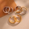 Nivora 18K Gold Plated Polished Smooth Women Hoop Earrings High Quality Stainless Steel Hypoallergenic Earring For Women Jewelry