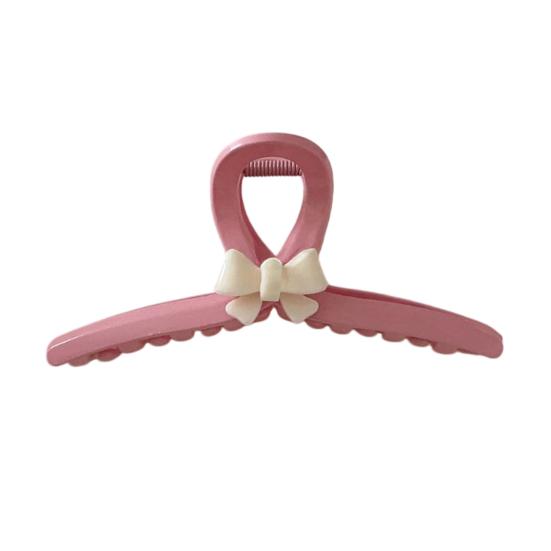 Pince à Cheveux Femme Design Nœud Grande Prise Pince à Cheveux Stable avec Peigne à Dents Étendues Ressort Puissant Pince à Cheveux pour Cheveux du Dessus Accessoire pour Cheveux