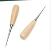 Solid Wood Handle Crafting Awl For Leatherwork Shoe Repair And DIY Applications