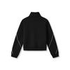 Fila White Trendy Casual Cool Versatile Short Collar Warm Knitted Jacket Women Jacket F11W533503F-BK