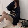 The Pink Oversized Color Block Lettering Hoodie