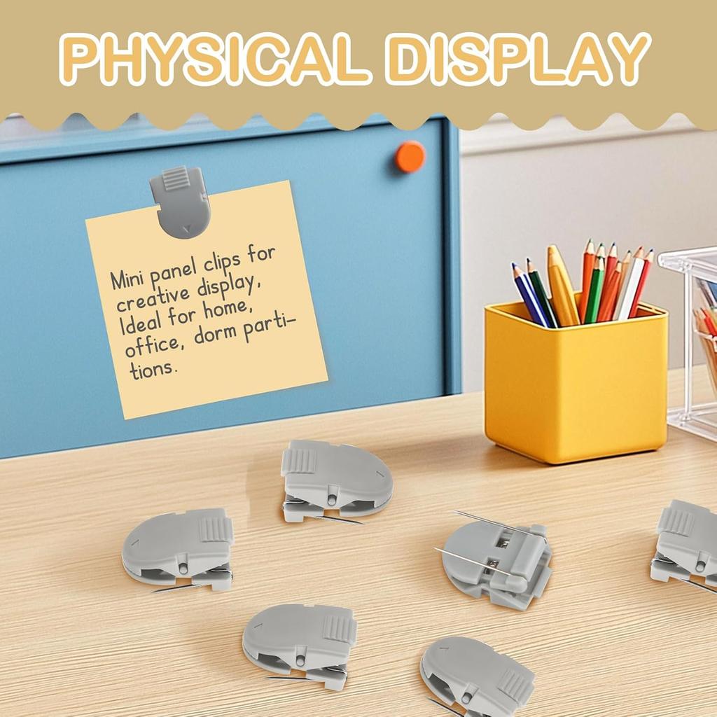 12 Pcs Cubicle Clips for Fabric Walls, Durable Plastic Cubicle Wall Clips and Cubicle Wall Hangers for Pictures, Sturdy Cubicle P for Office