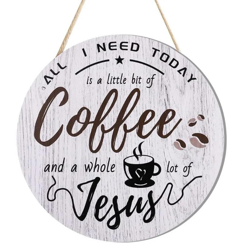 Kaffee Schilder Deko für Kaffeebar Holz Bauernhaus Wanddeko für Küche Home Office Café Kaffeestation Einzugsgeschenk