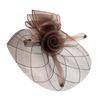 Chapéu Fascinator Artesanal Aro de Cabelo com Flor de Tule Adornado Ajustável Para Madrinha Chá de Panela Evento Formal Acessórios