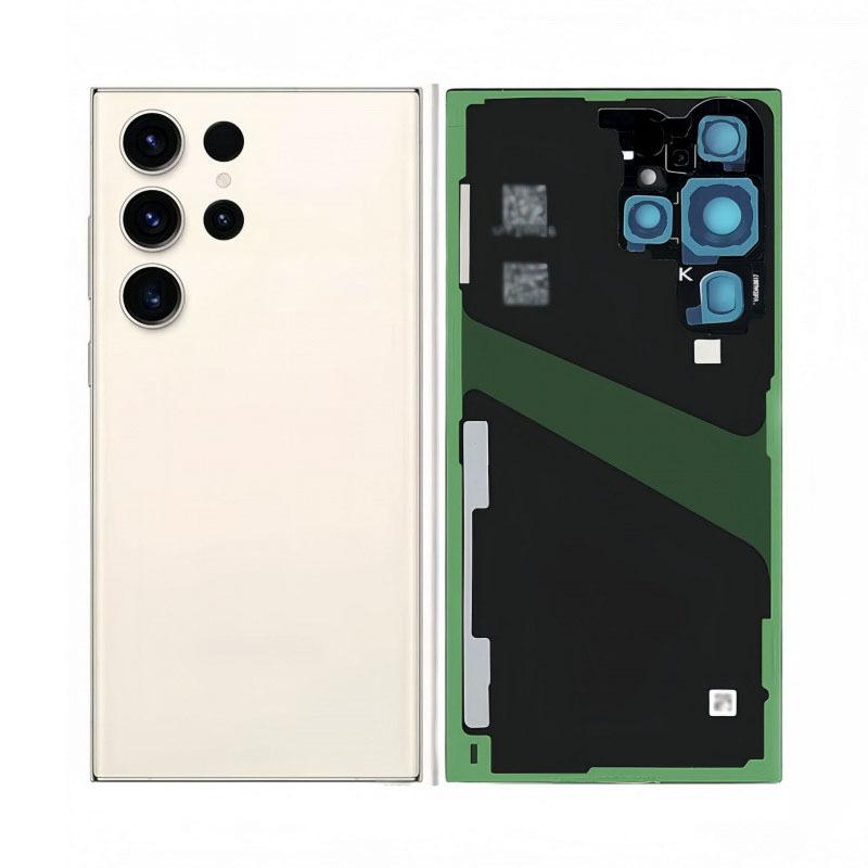Battery Back Cover for Samsung Galaxy S23 Ultra SM-S918 PC Material back cover with Camera Lens Adhesive Repair Replacement Part