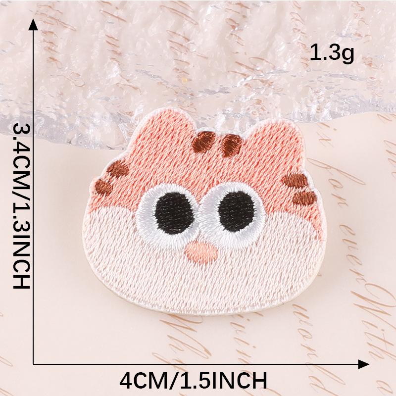 Original embroidery sticker embroidery label clothing accessories cute cartoon animal avatar badge handmade DIY patch cloth sticker