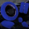 Plush Car Steering Wheel Cover 6piece Set Winter Warmth And Elastic Non Slip Handle Cover  Women's Car Interior Accessories