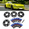 M12x1.5 Hub Centric Wheel Spacers Staggered Kit with Lug Bolts Accessory Fit for 1 3 5 6 7 Series E82 E30 E36 E60Blue