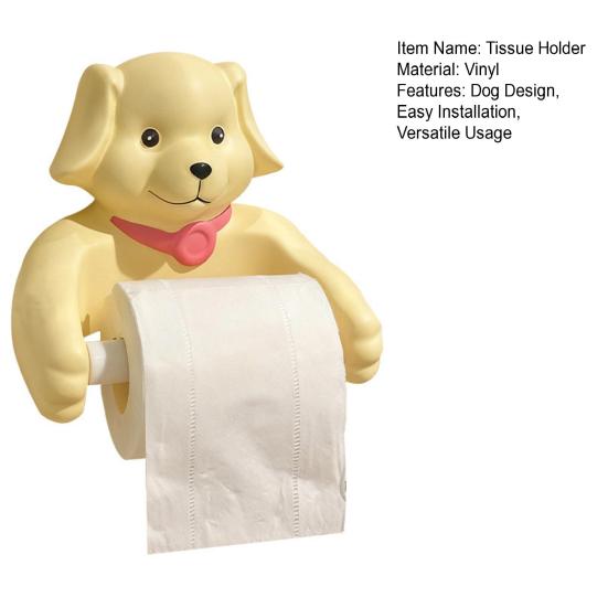Cartoon Puppy Design Napkin Rack with Non-Slip Surface Easy Installation Tissue Storage Rack Decorative
