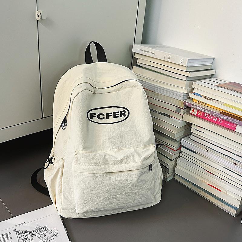 

Fcfer Letter Pattern Backpack Casual Travel For School With Padded Straps Gift белый