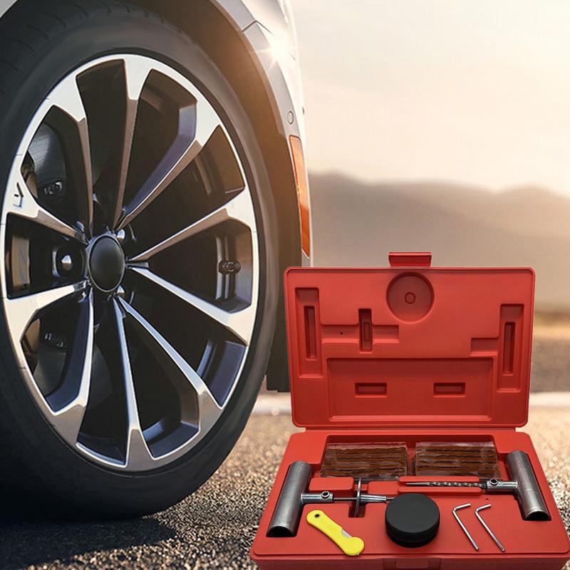 Tire Repair Kit Tire Kit Repair For Car 37Piece Portable Gear Puller Removal Accessories For Auto Truck Bike Mower Lawn Bicycles