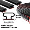 1roll 3meters/118.11in Weather Stripping Seal Strip for Doors/Windows, Self-Adhesive Weatherstrip Soundproofing