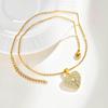 Vnox Luxury Zircon Heart Custom Photo Necklaces For Women Girls, Gold Plated Can Open Wings Locket, Memorial Jewelry Gift