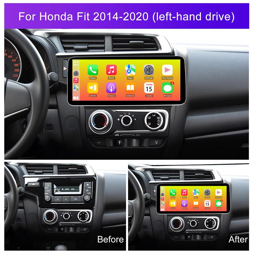 12.3 inch Touch Screen Wireless Carplay for Honda Fit 2014-2020 Left-hand Drive  GPS Navigation Bluetooth 4G
