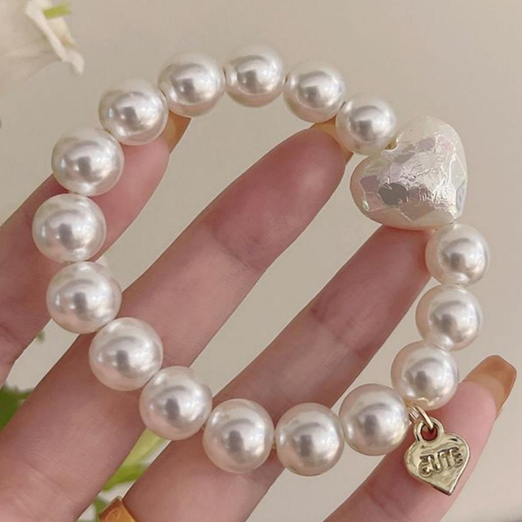 1PC Temperament, Pearl, Hair Ring, Simple, Fashion, Leather Band, Headband, High Elasticity, Female, Tie Head, Hair Rope, Hair J