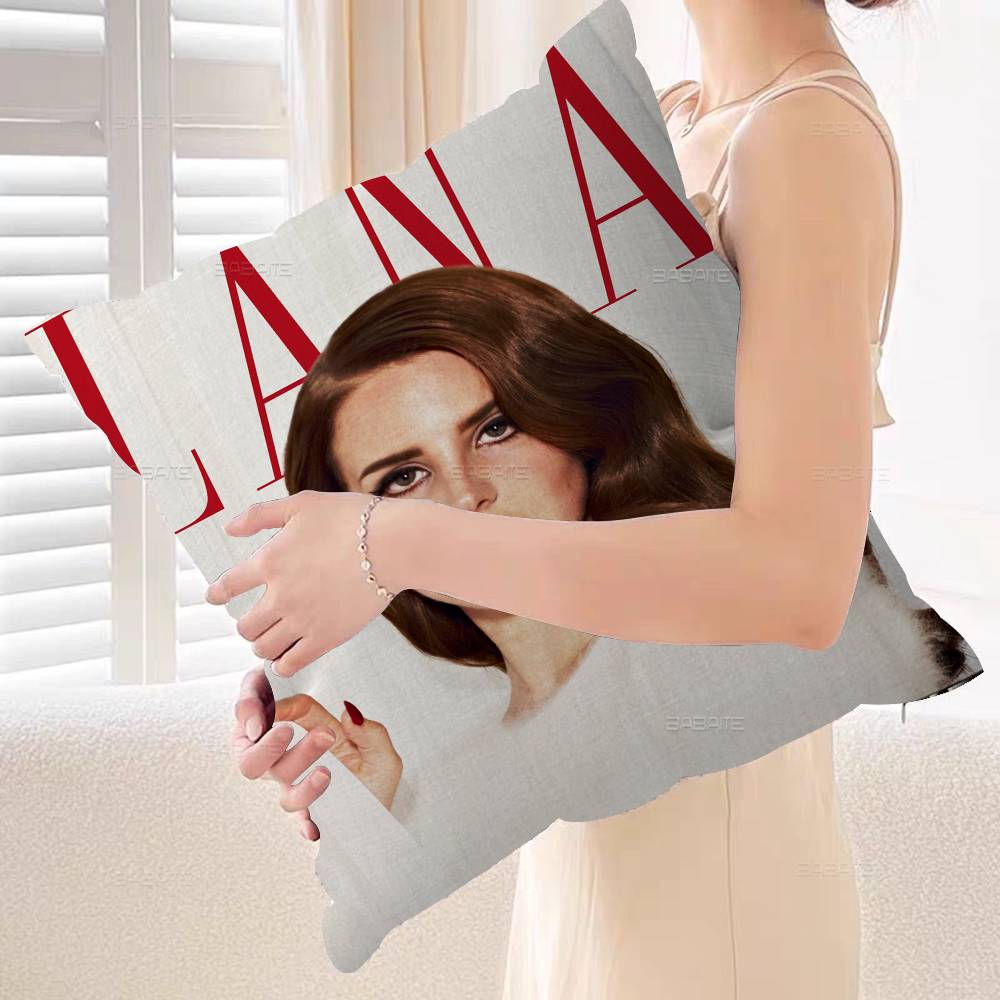 Singer Lana Del Rey Music Album Cushion Cover Inches Farmhouse Decor Home Throw Pillow Covers for Couch Decorations