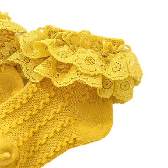 1Pair Lace Socks Soft Comfortable Breathable Kids Ruffle Socks for Dancing