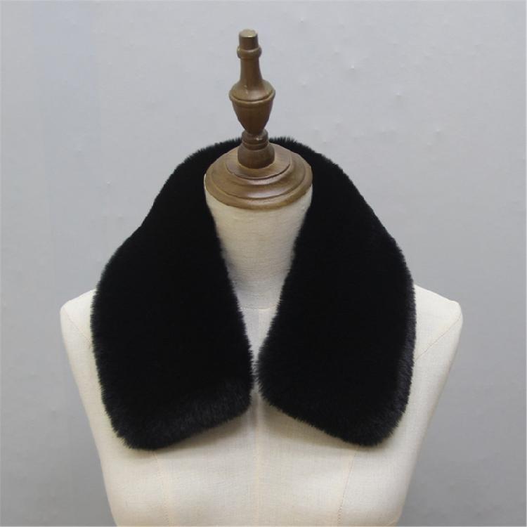Women Furry Collar Wrap Neck Warmer Scarf Detachable Fake Collar Coat Accessory
