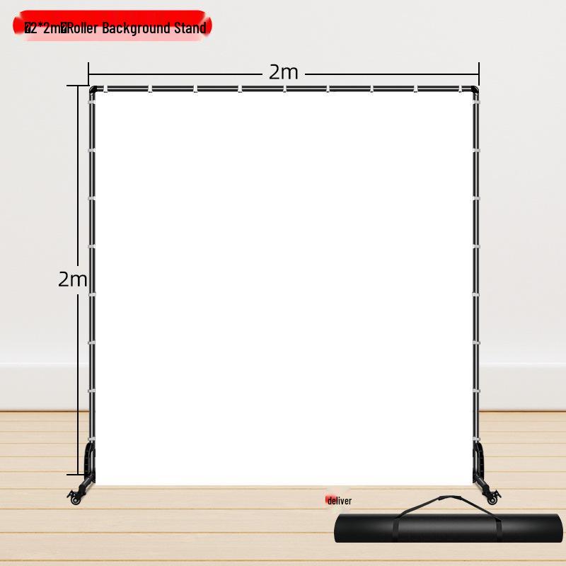 Movable Livestream Stand with Green Screen Roller Background for Keying