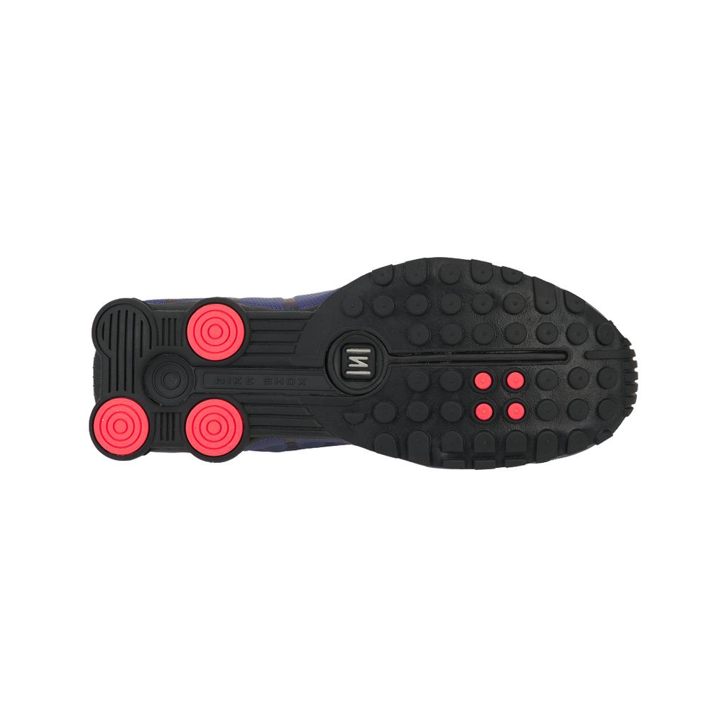 Nike Shox R4 İridyumlu Erkek Spor Ayakkabı Mavi Siyah Sıcak Şeftali HQ3446-001