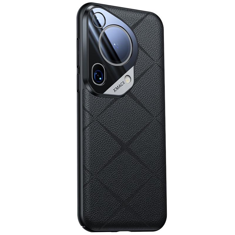 P70U Matte Embossed Leather Phone Case with Edge Protection & Anti-Fingerprint Film