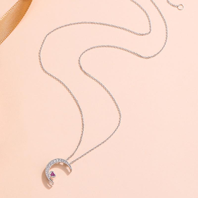Korean-Japanese Star Moon Heart Necklace: Trendy, Simple, Cool Style for Women