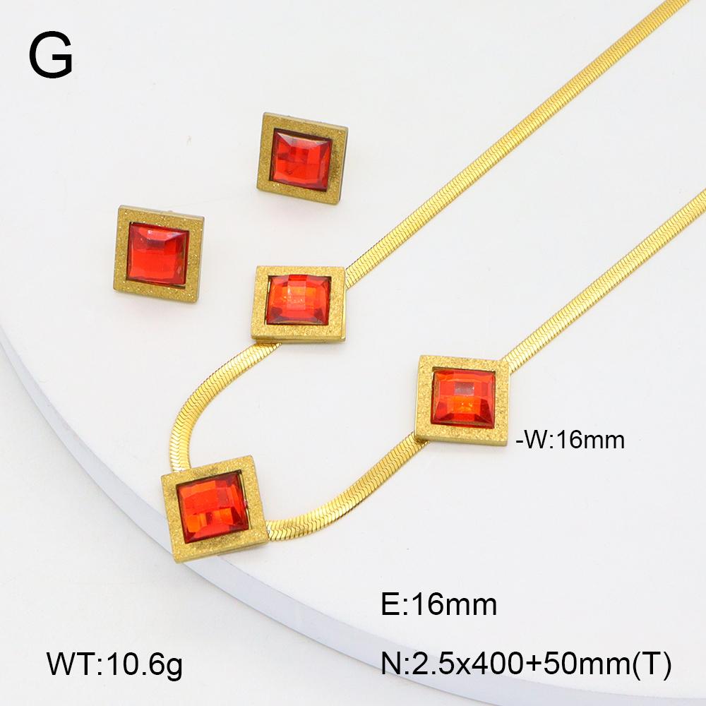 Stainless Steel Gold Flower Set Women 4pcs Necklace Earrings Bracelet Ring Cubic Zirconia Luxury Wedding Party Anniversary Gift