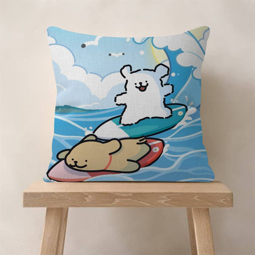 

Cartoon Cute Maltese Dog Kawaii Pillow Gift Home Office Decoration Bedroom Sofa Car Cushion Cover Case x 30x30 cm